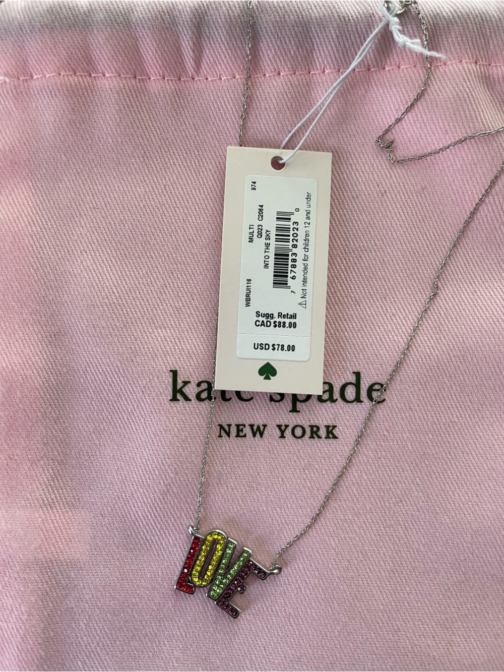 NWT Kate spade love necklace - Picture 7 of 8